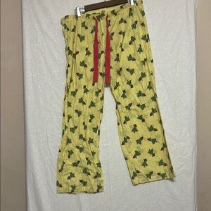 Old Navy Yellow Hula Dancer Lounge Pants with Red Accent